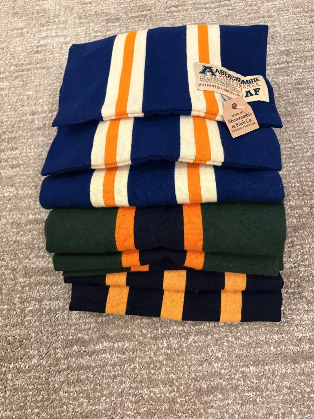 Abercrombie & Fitch Vintage Wool Heritage Collection Scarf 3 Available NWT/NWOT